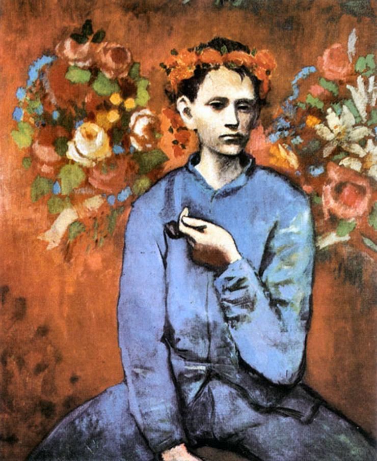 A painting called Garçon à la pipe (Boy with a Pipe) in 1905 by Pablo Picasso.