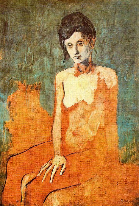 A painting called "Seated Female Nude" by Pablo Picasso.