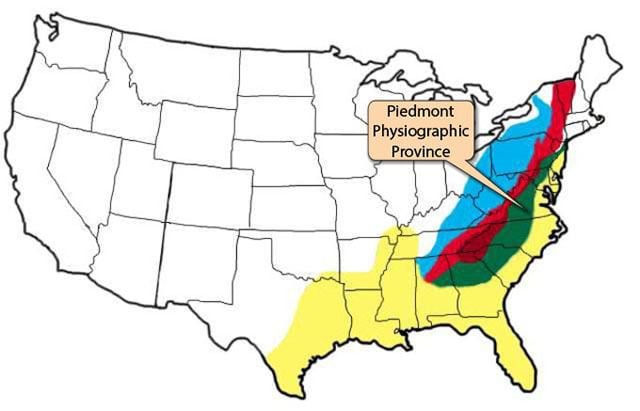 Piedmont (United States) Physiography