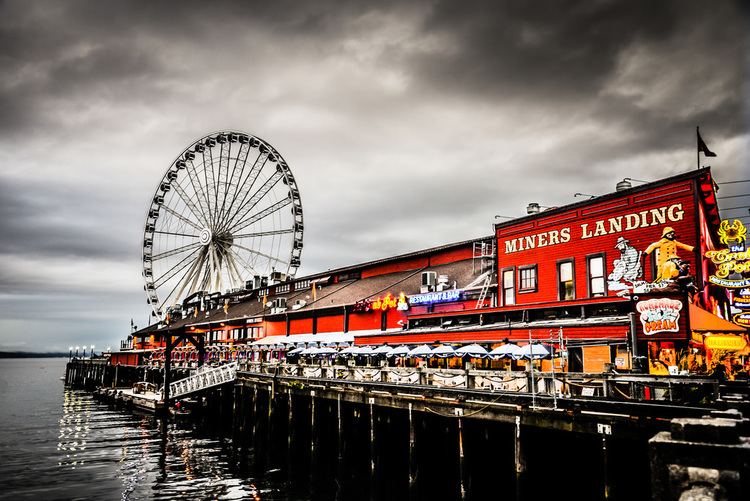 Pier 57 (Seattle) Miners Landing and Seattle Great Wheel on Pier 57 Seattl Flickr