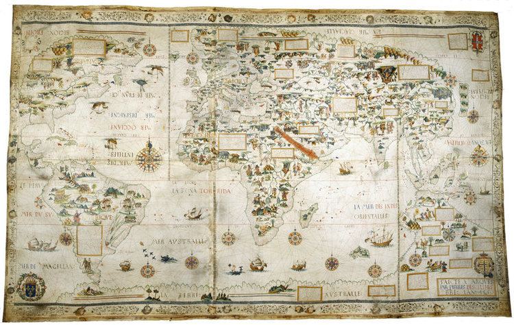 Pierre Desceliers Map of the World by Pierre Desceliers British Library Prints