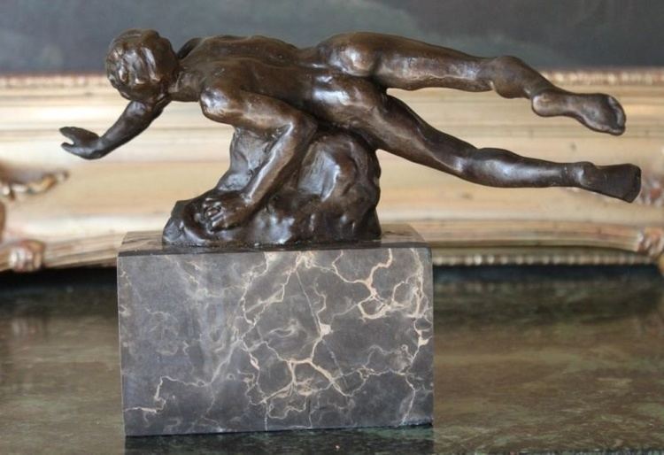 Pierre Félix Masseau Falling Male Nude Bronze by Pierre Felix quotFixquot Masseau 192039s