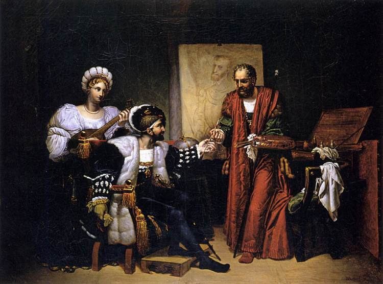 Pierre-Nolasque Bergeret FilePierreNolasque Bergeret Charles V Picking up Titians