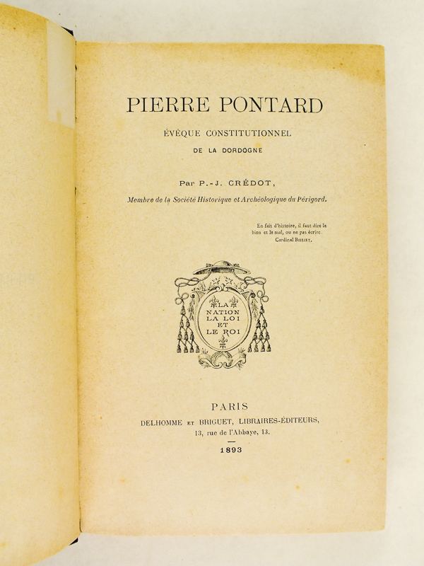 Pierre Pontard CREDOT P J Pierre Pontard Evque Constitutionnel de la Dordogne