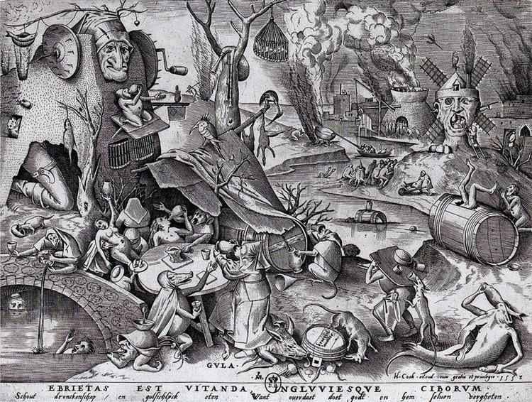 Pieter van der Heyden van der Heyden after Pieter Bruegel Gluttony