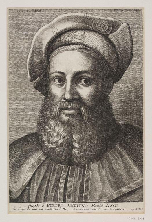 Pietro Aretino Portrait of Pietro Aretino Hollar Wenceslaus VampA