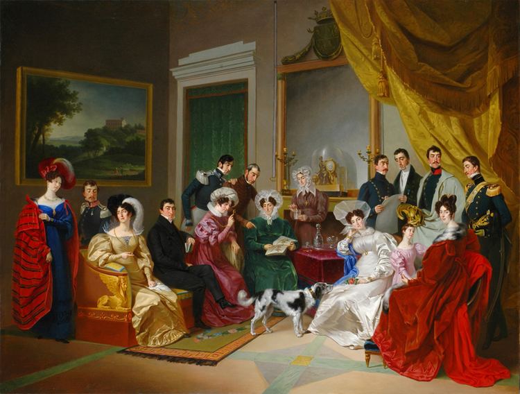 Pietro Ayres Pietro Ayres The La Marmora Family 1828 oil painting on canvas