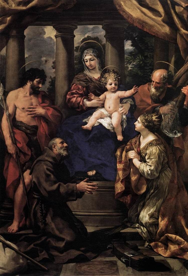Pietro da Cortona Virgin and Child with Saints Pietro da Cortona WikiArtorg
