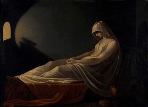 Pietro Saja Painting of a Reclining Vestal Attributed to Pietro Saja by Pietro