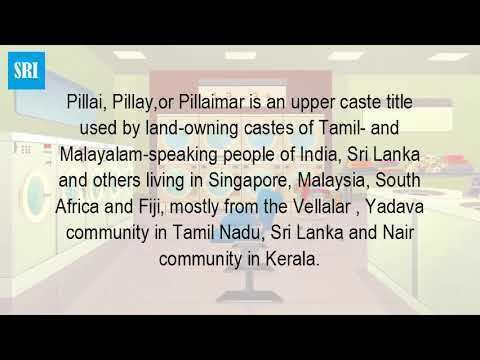 What Is Pillai Caste? - YouTube