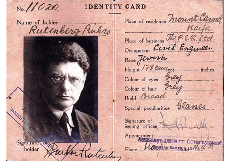 Pinhas Rutenberg Escaping Odessa 1919 passport Our Passports