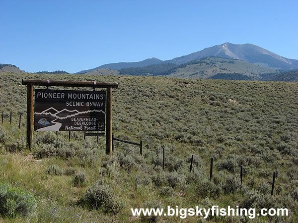 Pioneer Mountains (Montana) Pioneer Byway Sign Photos of the Pioneer Mountains Scenic Byway in