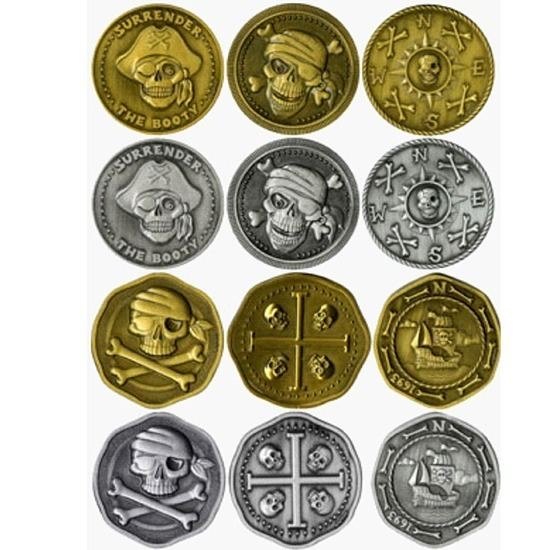 Pirate coins Quality 15quot Metal Pirate Coins Quality Reproductions