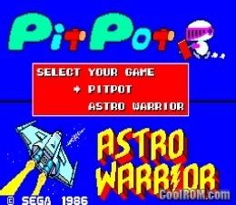 Pit Pot AstroWarrior amp Pit Pot ROM Download for Sega Master System