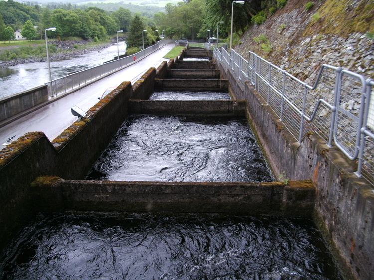 Pitlochry fish ladder Pitlochry and Bruar Falls debe