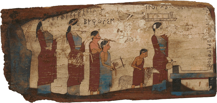 Pitsa panels Greek panel painting from Pitsa 540530 BC 1051x500 ArtefactPorn