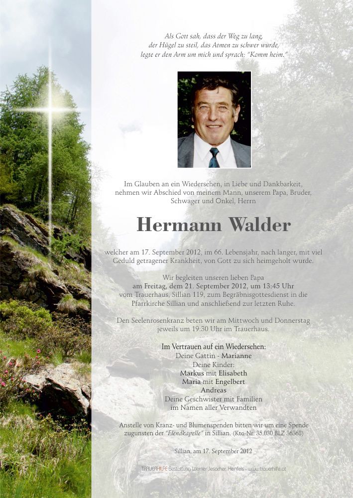 Pius Walder Hermann Walder Aktuelle Infos zur Person