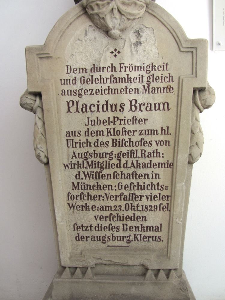 Placidus Braun FileDenkmal fr Placidus Braun auf dem Katholischen Friedhof an der