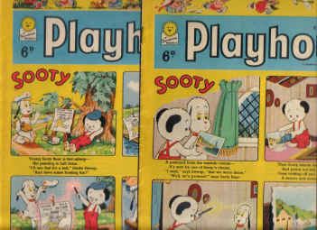 Playhour Tilleys Vintage Magazines PLAYHOUR COMIC 2X60S ISS SOOTYampSWEEP LEO