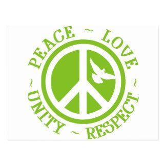 PLUR Peace Love Unity Respect Postcards Zazzle