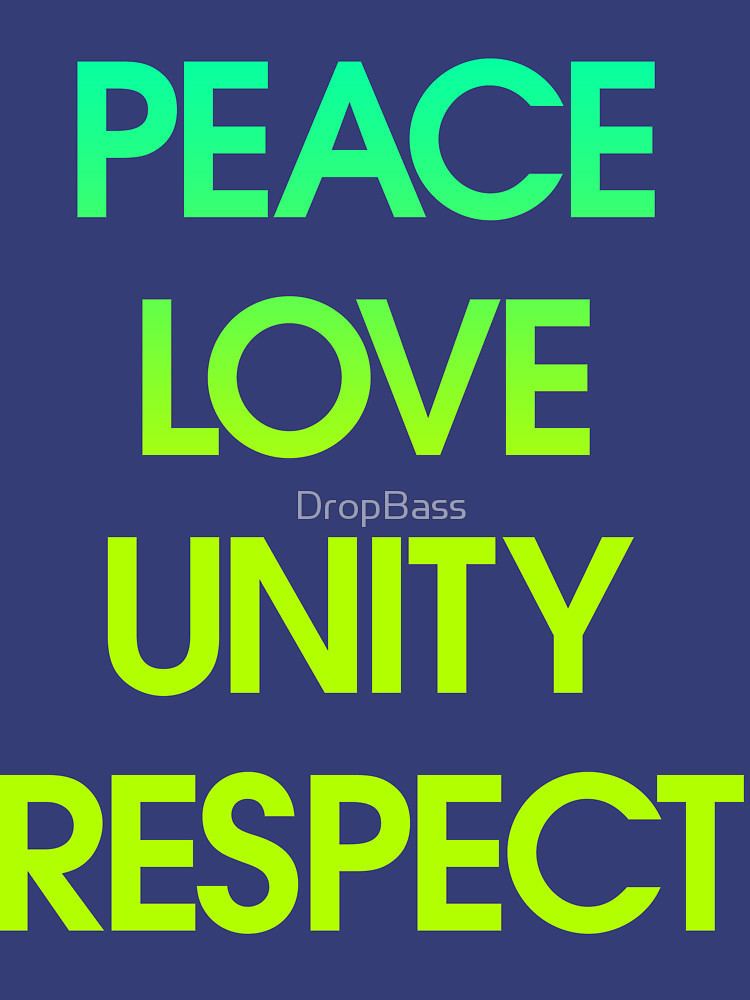 PLUR Peace Love Unity Respect PLURquot Mens VNeck TShirts by DropBass