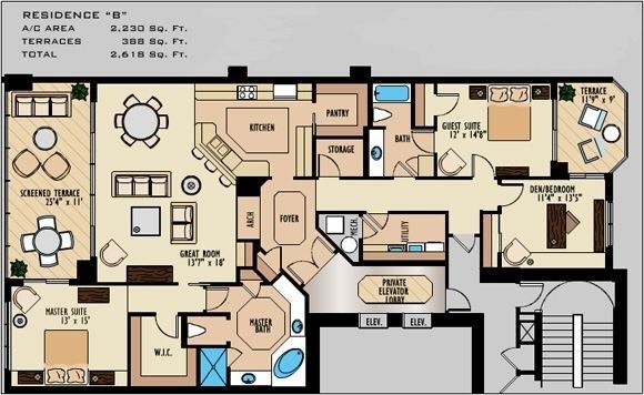 Point Place Floor Plans of High Point Place Condos in Downtown Fort Myers FL