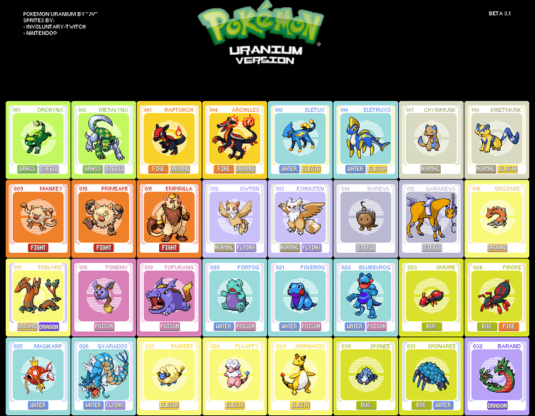 Pokémon Uranium Pokmon Uranium Updated full dex for 30 Fullview Deviantart