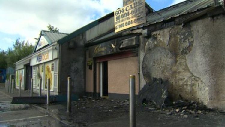 Poleglass Shops destroyed in Poleglass west Belfast arson attack BBC News