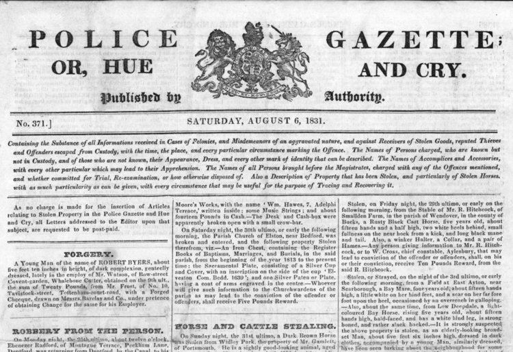 Police Gazette (Great Britain and Ireland)