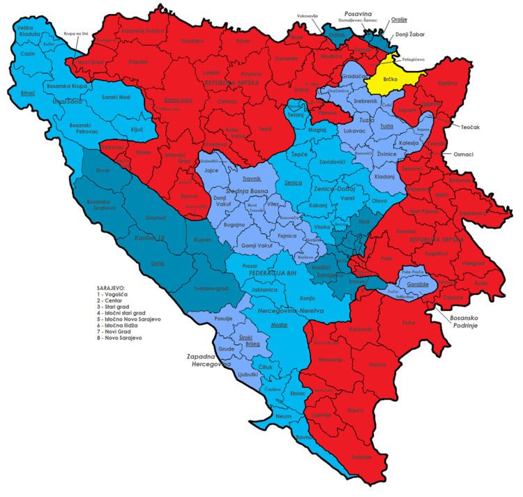 Political divisions of Bosnia and Herzegovina