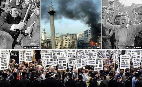 Poll tax riots BBC News Poll tax riots 20 years after violence shook London