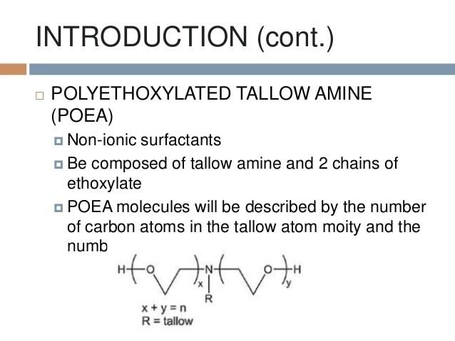 Polyethoxylated tallow amine httpsimageslidesharecdncompolyethoxylatedtal