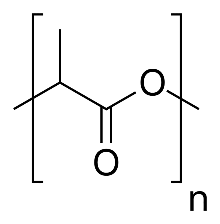 The skeletal formula of PLA