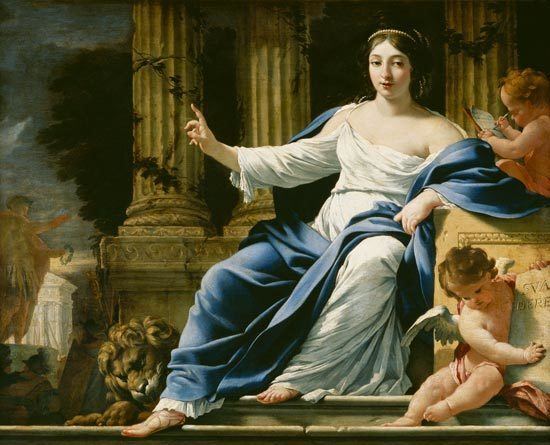 Polymnia Polymnia the Muse of Eloquence Simon Vouet as art print or hand