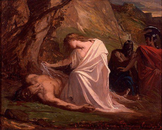Polynices BenjaminConstant Antigone amp Polynices 18451902 Oil on panel