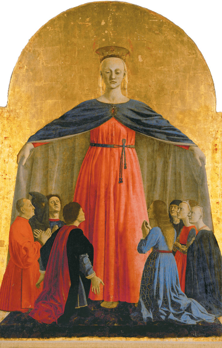 Polyptych of the Misericordia (Piero della Francesca) Piero della Francesca Polyptych of the Misericordia Detail of