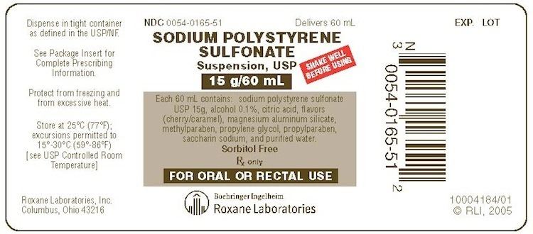 Polystyrene sulfonate SODIUM POLYSTYRENE SULFONATE Suspension USP