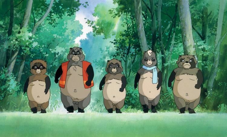 Pom Poko movie scenes Darting across your street at night it s a fugitive creature of the forest What s it up to Well check your garbage and you ll know it s a case of 