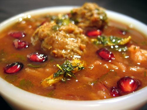Pomegranate soup Habeas Brulee Blog Archive Persian Pomegranate Soup Ashe Anar