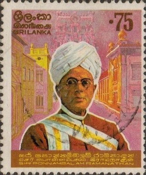 Ponnambalam Ramanathan pedia Sri Lanka Post Stamps