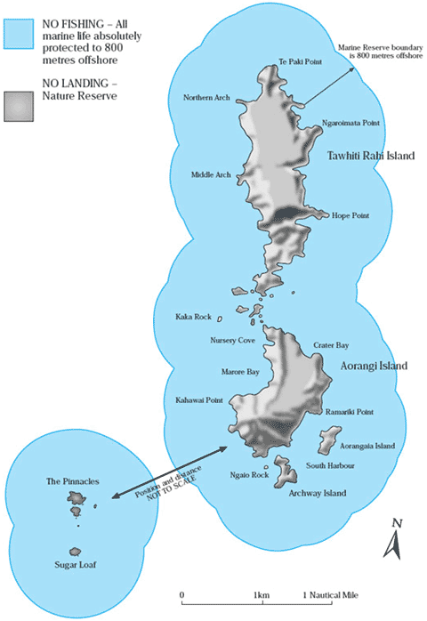 Poor Knights Islands Marine Reserve Map and boundaries Poor Knights Islands Marine Reserve