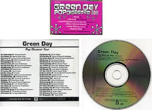 Pop Disaster Tour Green Day Pop Disaster Tour Sampler USA Promo 5 Cd Single PROCD