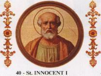 Pope Innocent I wwwcatholicorgfilesimagessaints678jpg
