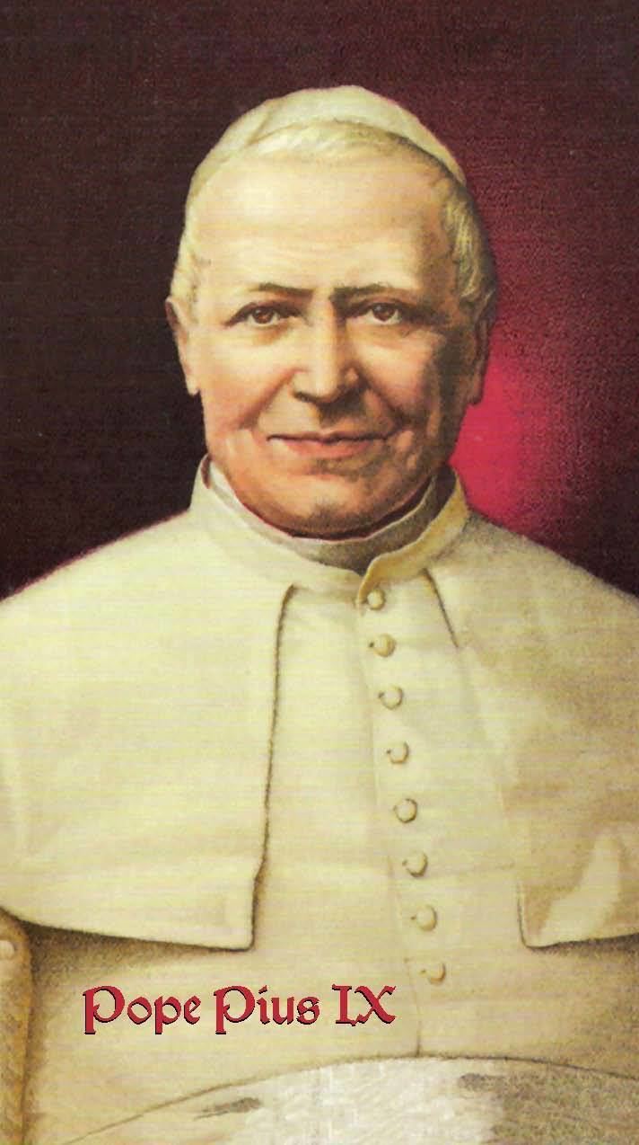 Pope Pius IX Free Holy Cards Fine Fragrances ThePopesColognecom