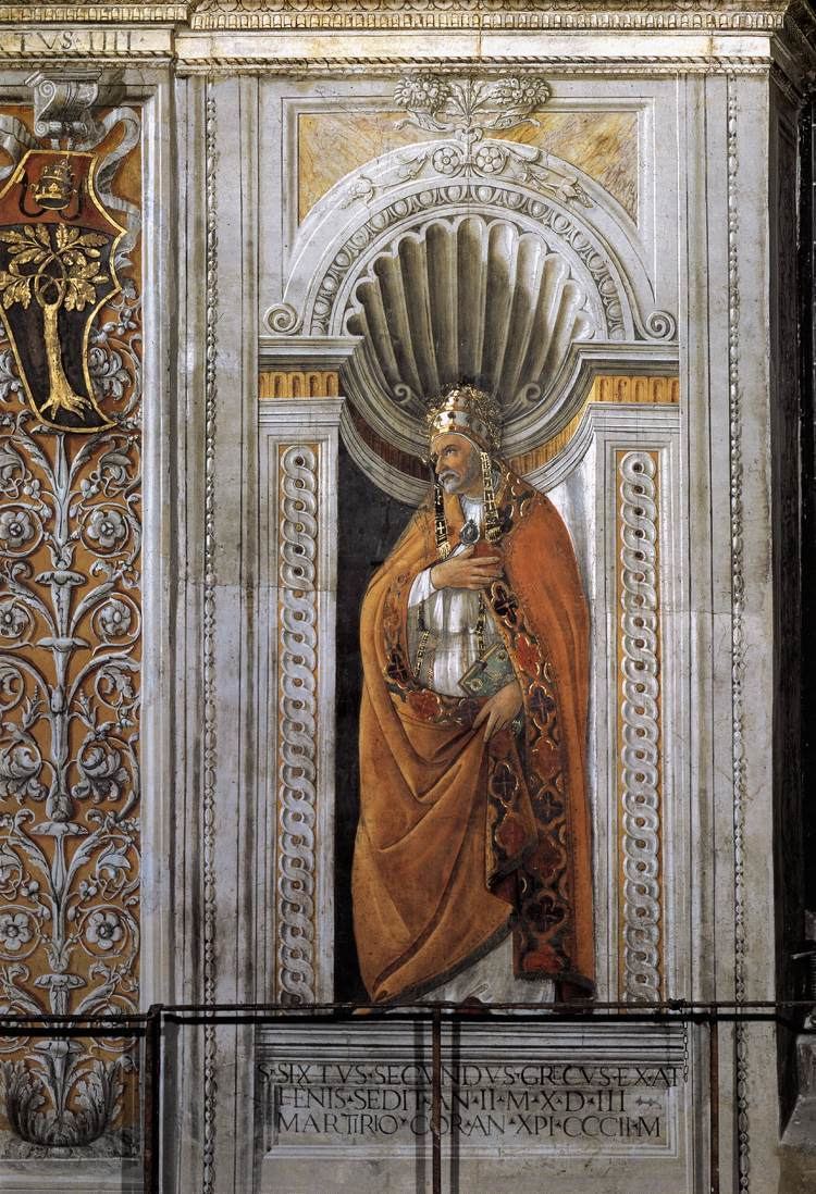 Pope Sixtus II St Sixtus II by BOTTICELLI Sandro