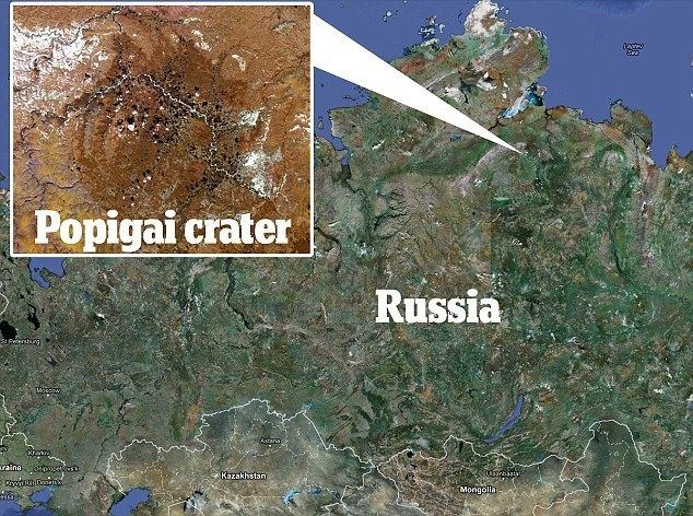 Popigai crater Russia diamonds Source under Siberian asteroid crater could supply