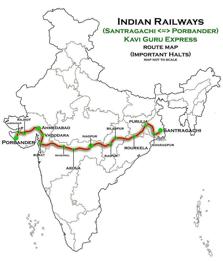 Porbandar Santragachi Kavi Guru Express