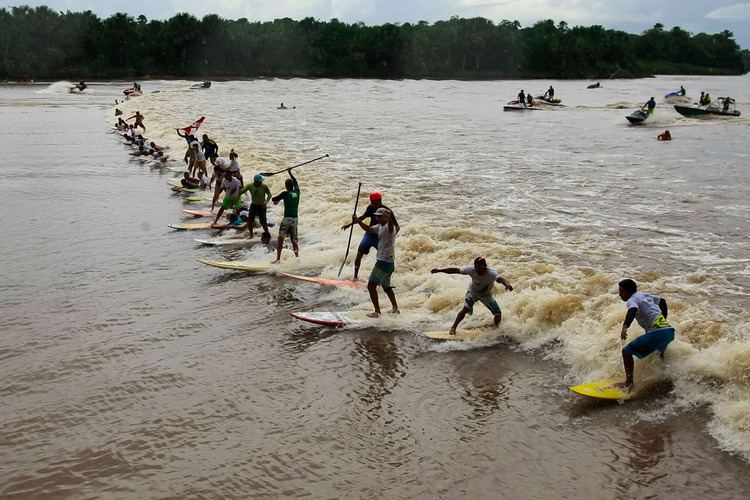 Pororoca Pororoca surfing festival in Brazil