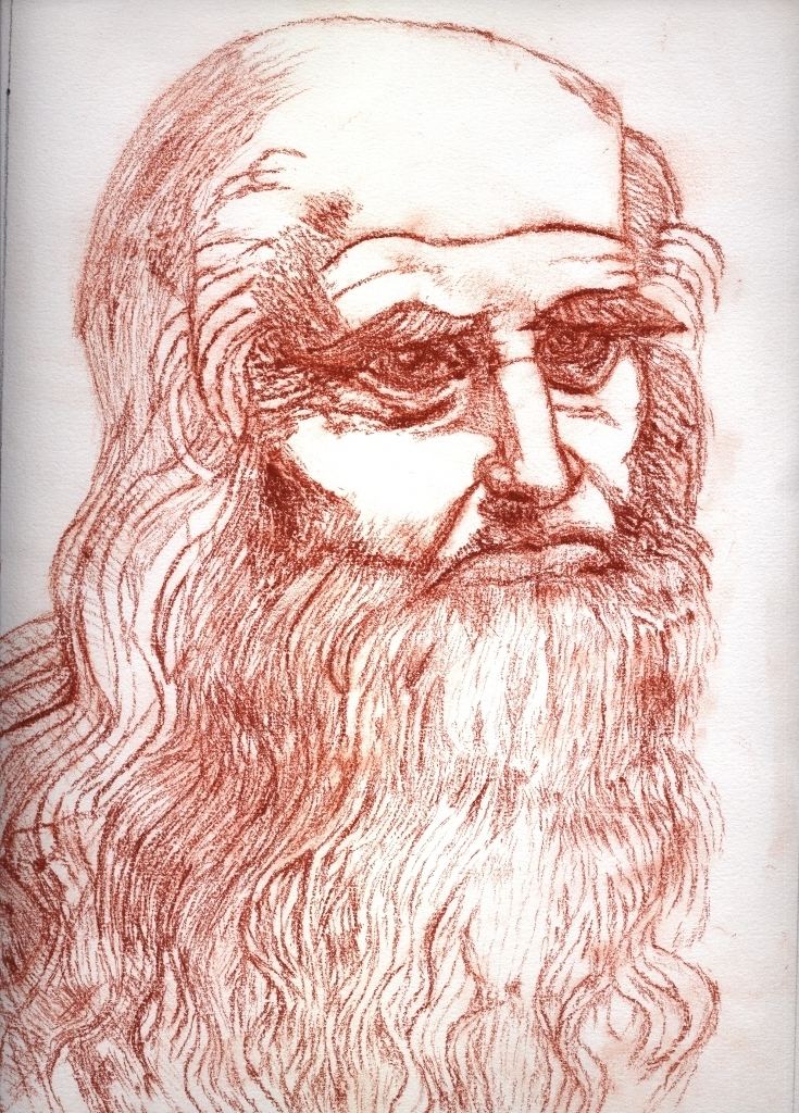 Portrait of a Man in Red Chalk da Vinci Red Chalk by shomaster on DeviantArt