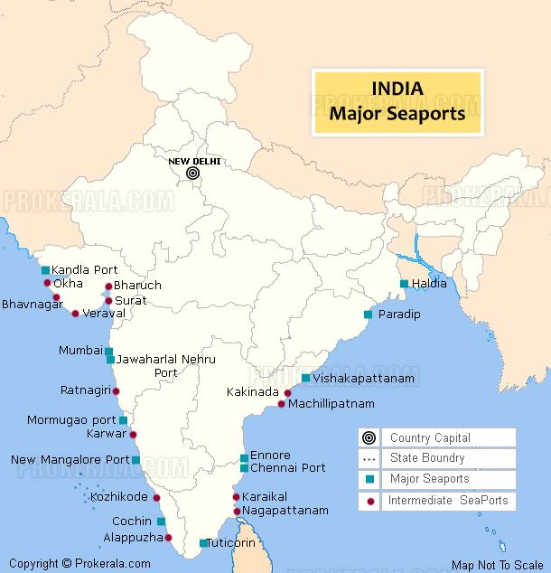Ports in India India Sea Port Map Sea Ports in India with location